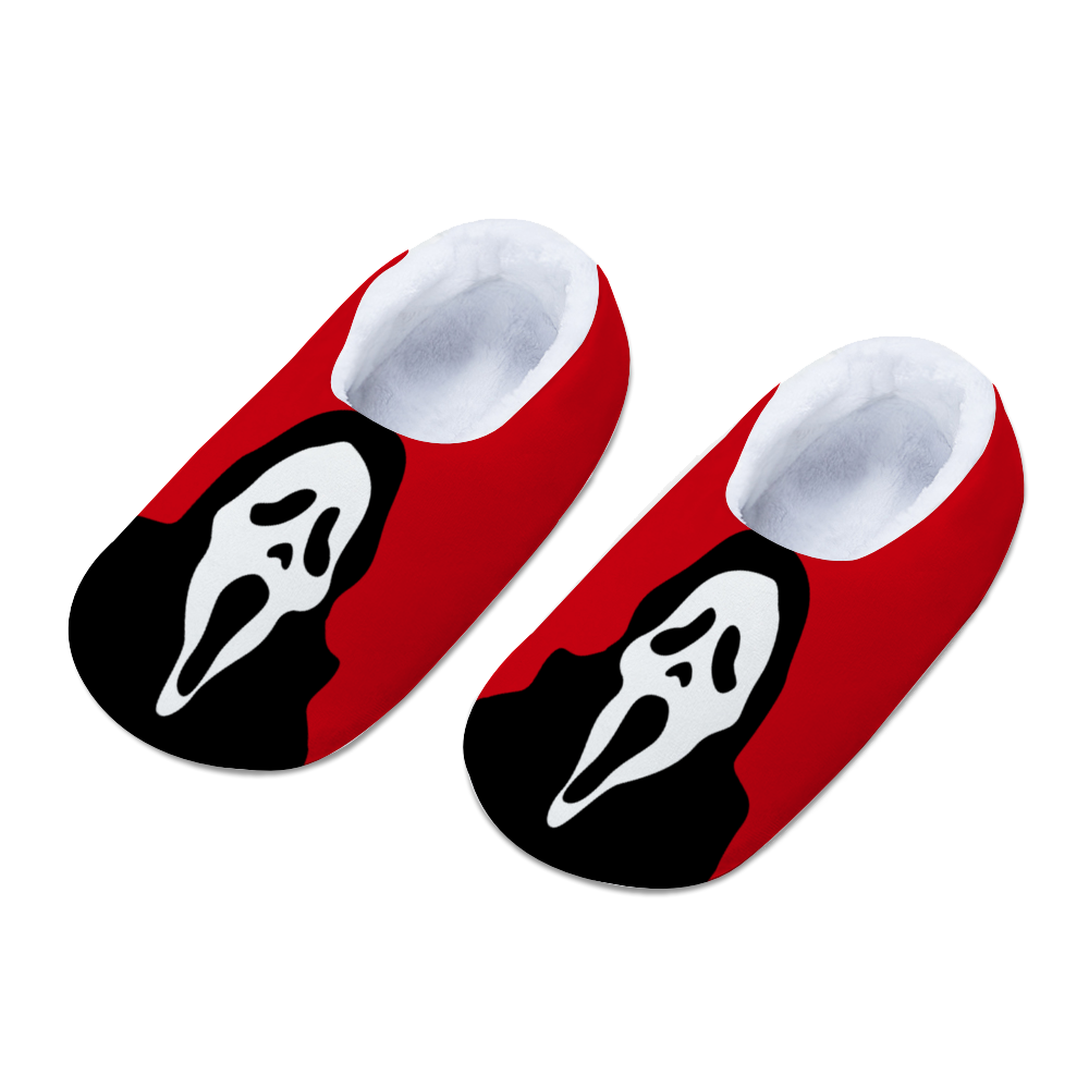 Ghost Face Flannel Slippers
